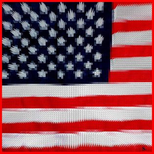 American Flag/ White/2001 - Satoshi Kinoshita